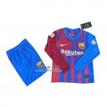 Shirt Barcelona Home Long Sleeve Kid 2021/22