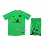Shirt Paris Saint-Germain Goalkeeper Kid 2021/22 Green