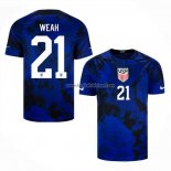 Shirt United States Player Weah Away 2022