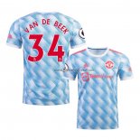 Shirt Manchester United Player Van de Beek Away 2021-22