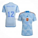 Shirt Spain Player Ansu Fati Away 2022