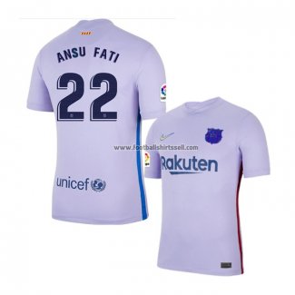 Shirt Barcelona Player Ansu Fati Away 2021-22