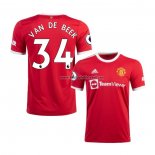 Shirt Manchester United Player Van de Beek Home 2021-22