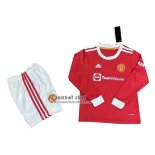 Shirt Manchester United Home Long Sleeve Kid 2021/22