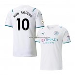 Shirt Manchester City Player Kun Aguero Away 2021-22