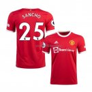 Shirt Manchester United Player Sancho Home 2021-22